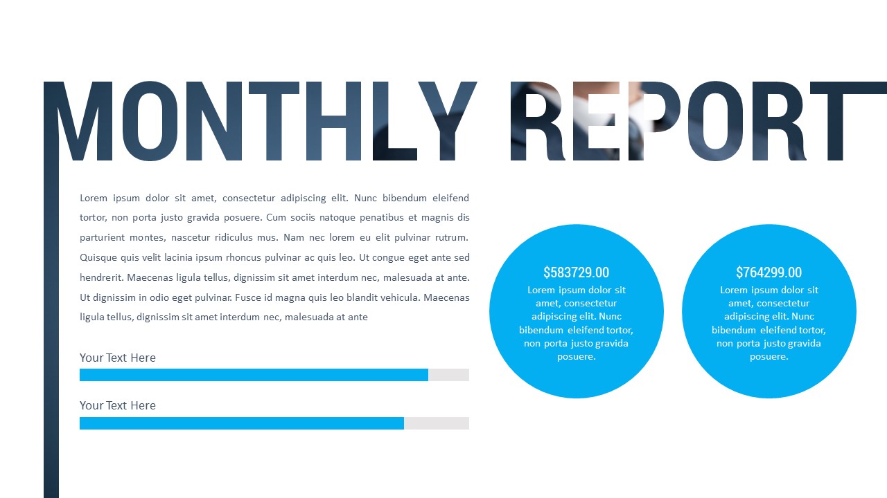 presentation of monthly report