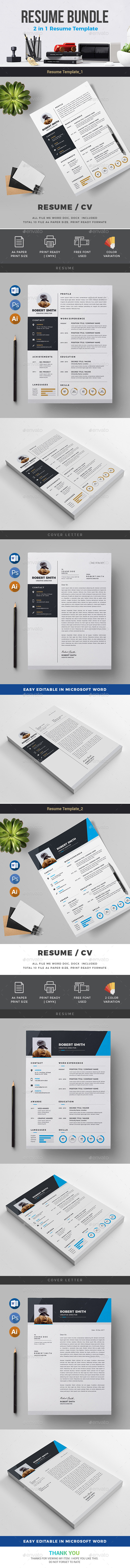Resume Bundle 2 in 1 - Resumes Stationery