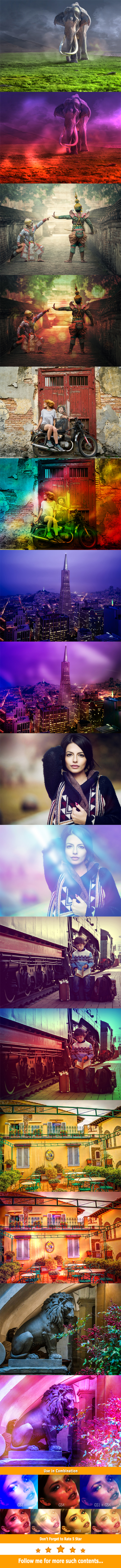 20 Unique Gradients with Unlimited Results Photoshop Template - Photoshop Add-ons