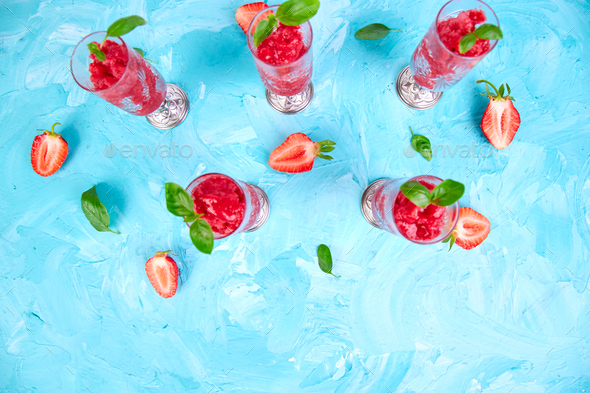 Summer refreshing strawberry granita - Stock Photo - Images