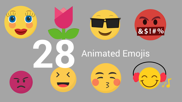 28 Emojis, Motion Graphics | VideoHive