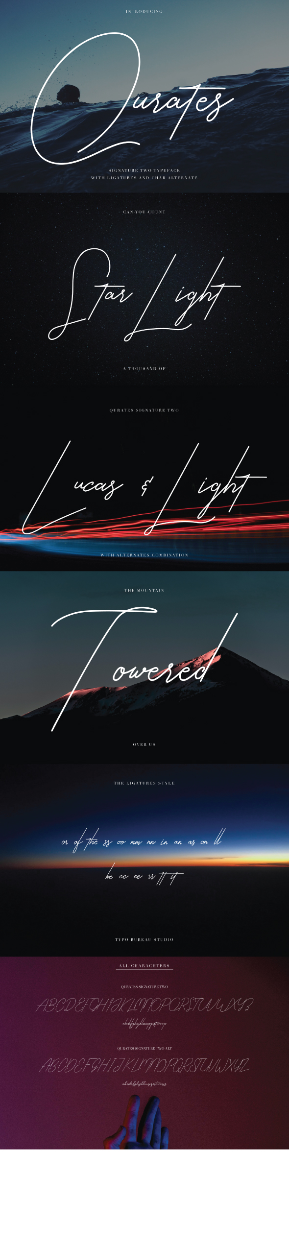Qurates Signature Two with Alt - Script Fonts