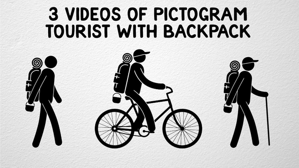 Pictogram Tourist With Backpack