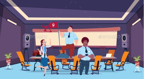 Business Presentation Flag Bubble Concept - Business Conceptual