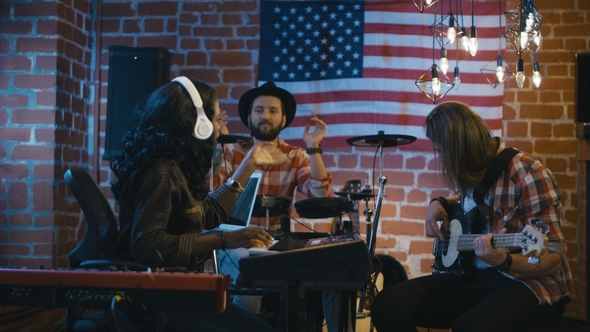 Diverse Musicians Making Up Music alt