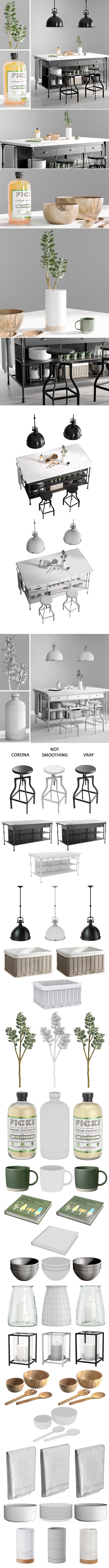 Kitchen Island 2 - 3DOcean Item for Sale