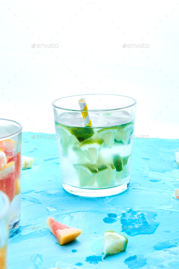 Healthy Detox citrus water or lemonade. - Stock Photo - Images