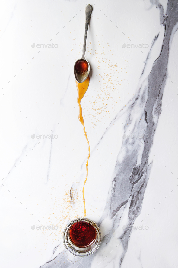 liquid sugar caramel - Stock Photo - Images