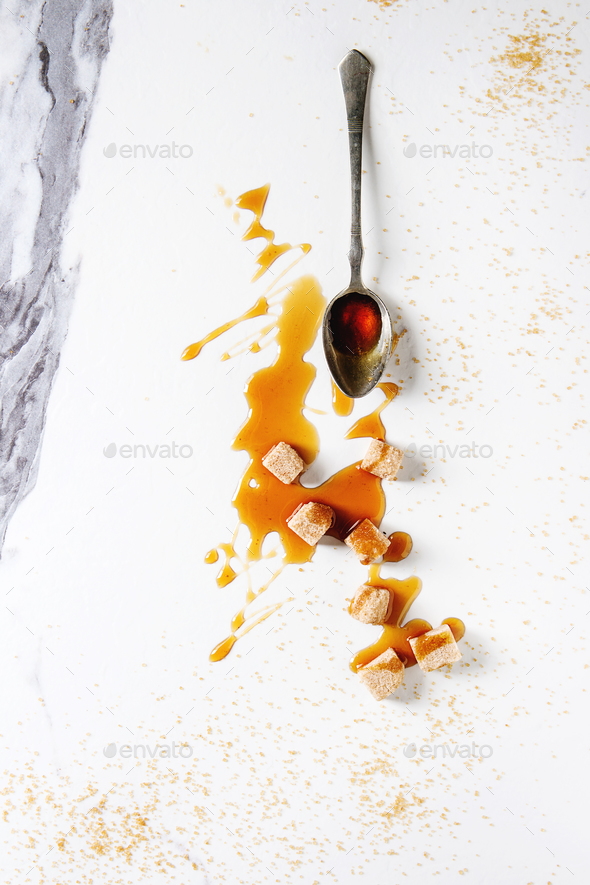 liquid sugar caramel - Stock Photo - Images
