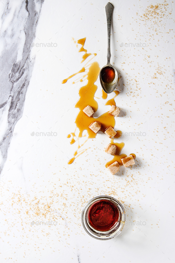 liquid sugar caramel - Stock Photo - Images