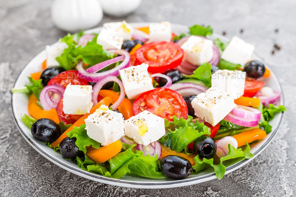 Greek salad - Stock Photo - Images