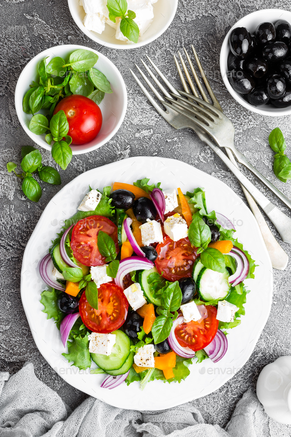 Greek salad - Stock Photo - Images