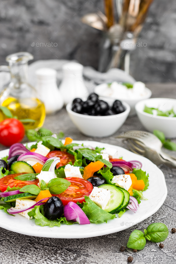 Greek salad - Stock Photo - Images