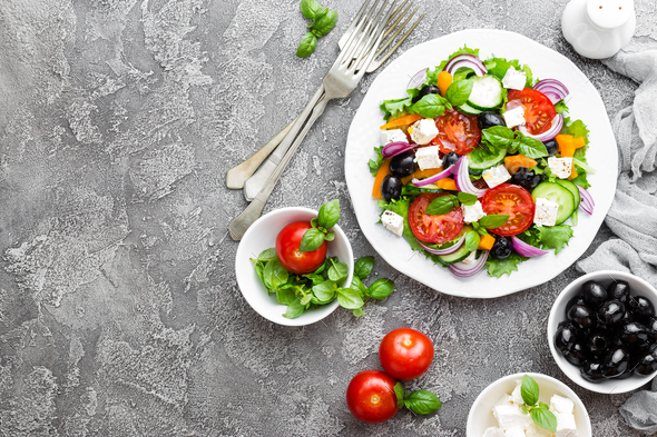 Greek salad - Stock Photo - Images