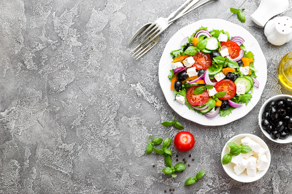 Greek salad - Stock Photo - Images