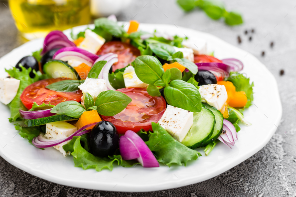 Greek salad - Stock Photo - Images