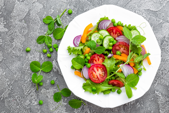 Salad. Fresh vegetable salad - Stock Photo - Images