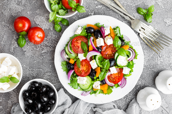 Greek salad - Stock Photo - Images