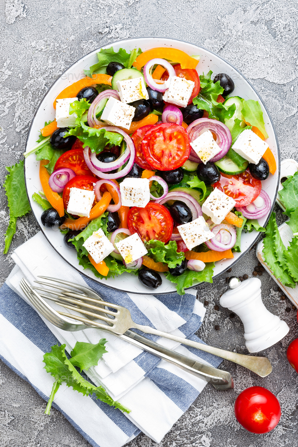 Greek salad - Stock Photo - Images