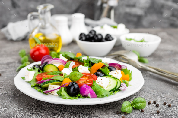 Greek salad - Stock Photo - Images