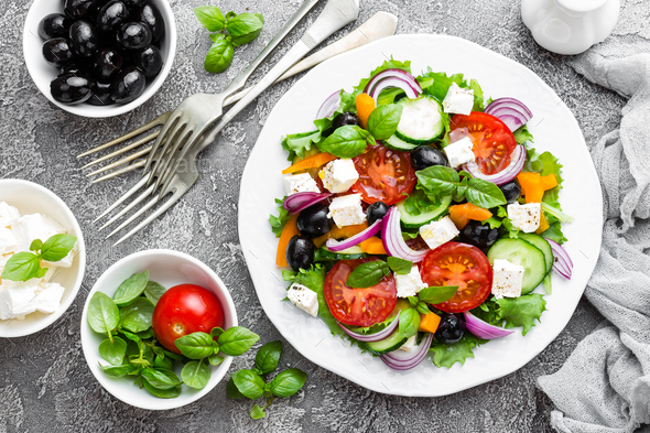 Greek salad - Stock Photo - Images