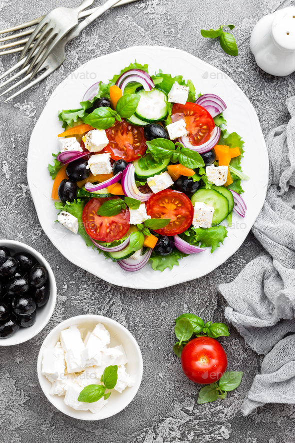 Greek salad - Stock Photo - Images