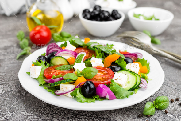 Greek salad - Stock Photo - Images