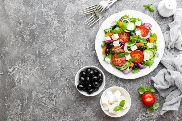 Greek salad - Stock Photo - Images