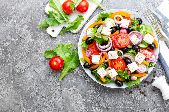 Greek salad - Stock Photo - Images