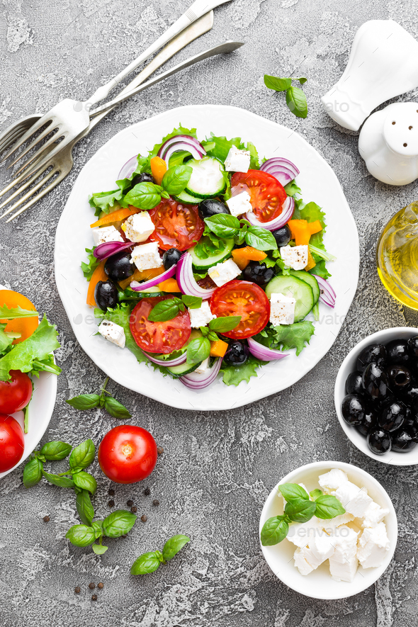 Greek salad - Stock Photo - Images