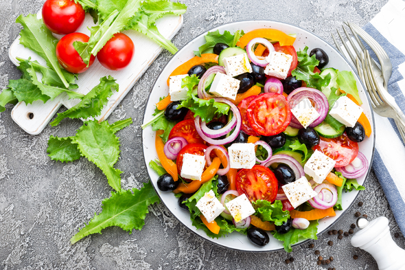 Greek salad - Stock Photo - Images