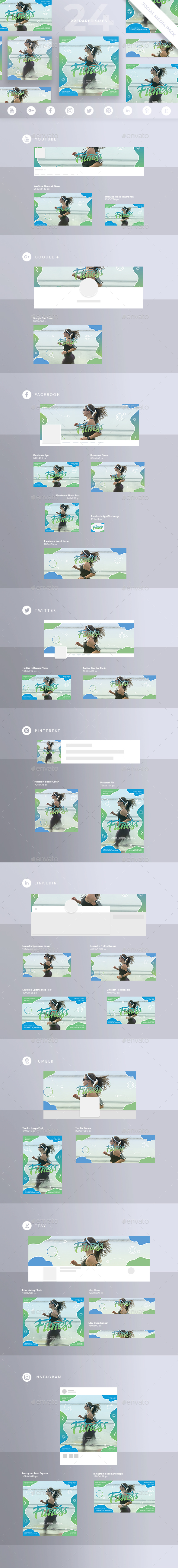 Fitness Centre Social Media Pack - Miscellaneous Social Media
