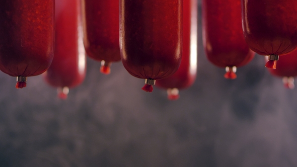 Smoking of Bavarian Sausages alt