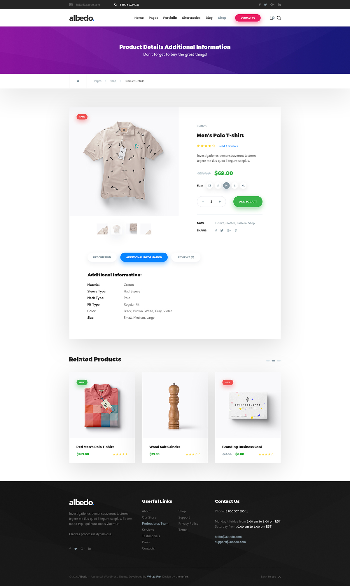 Albedo - Universal and Multipurpose Soft Material PSD Template by themefire