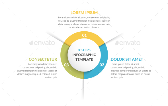Circle Infographics with Three Elements - Infographics