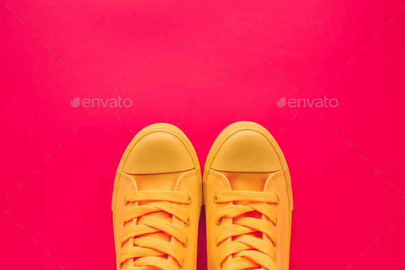 yellow canvas sneakers