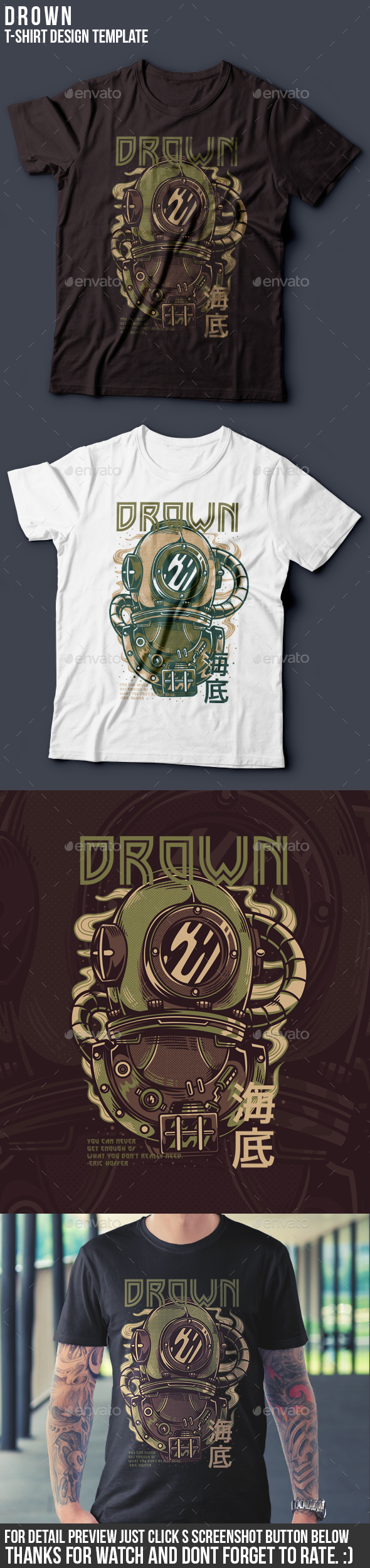 Drown T-Shirt Design