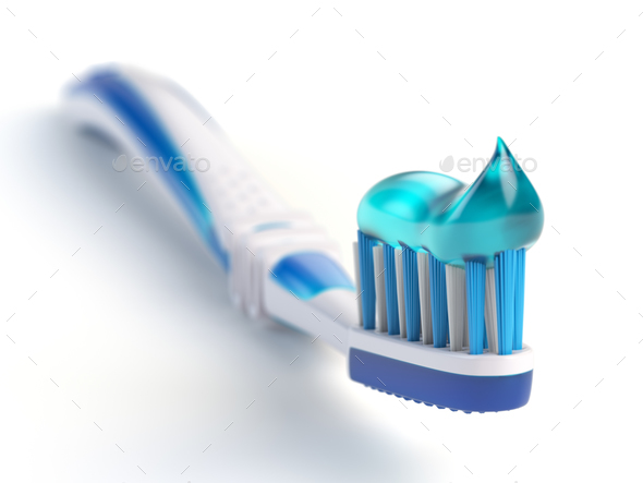 toothbrush with paste