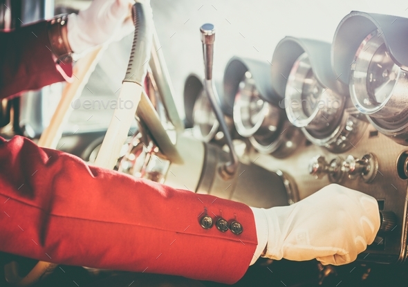 Classic Car Driving Theme - Stock Photo - Images