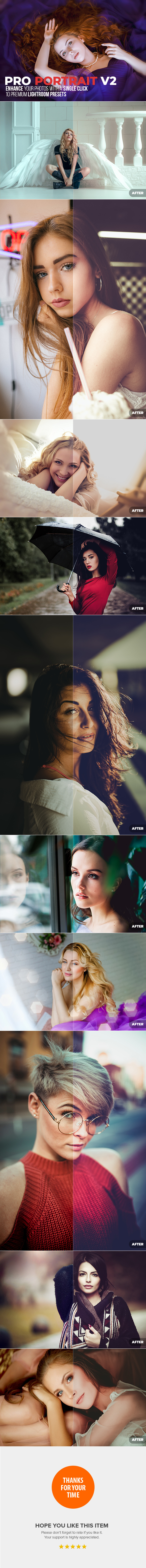 10 Pro Portrait Lightroom Presets V2 - Portrait Lightroom Presets