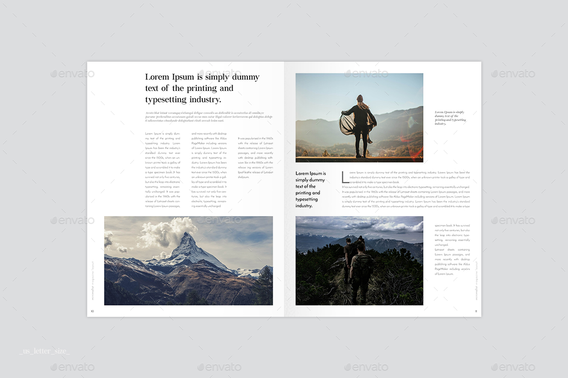 Minimal Magazine Layout, Print Templates | GraphicRiver