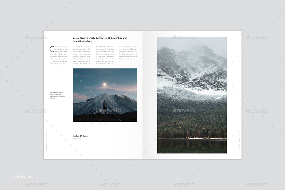 Minimal Magazine Layout, Print Templates | GraphicRiver