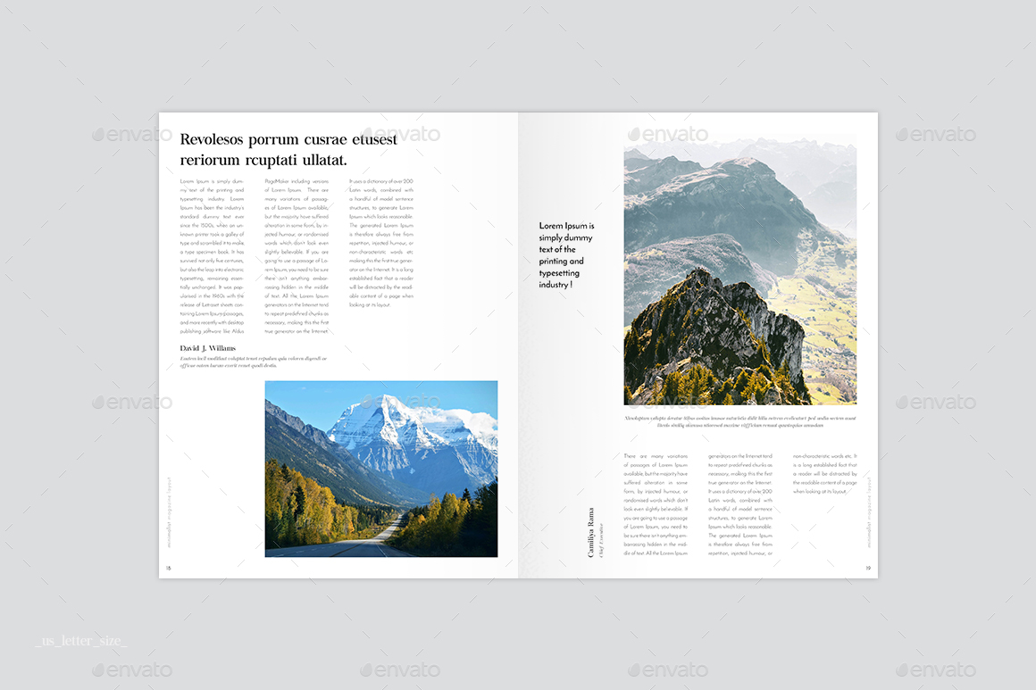 Minimal Magazine Layout, Print Templates | GraphicRiver