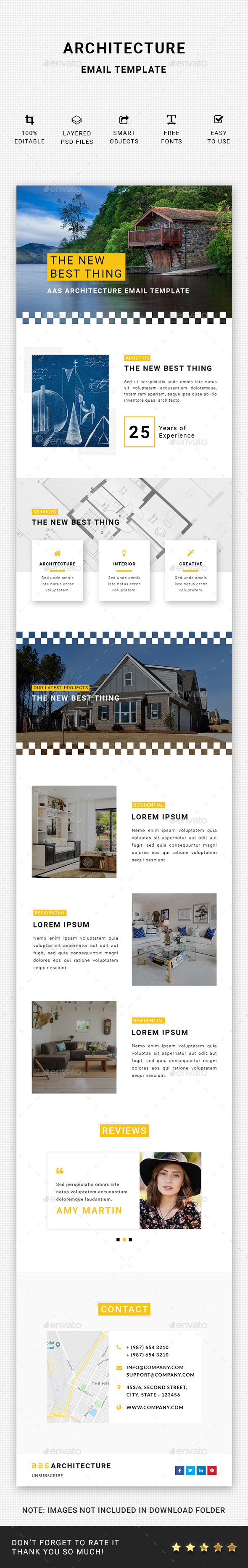 Architecture Email Template - E-newsletters Web Elements