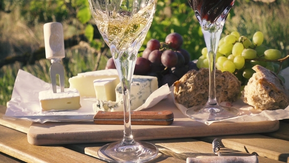 Picnic Outdoors in Vineyards