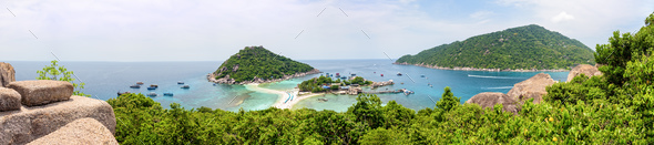 Panorama Koh Nang Yuan Island - Stock Photo - Images