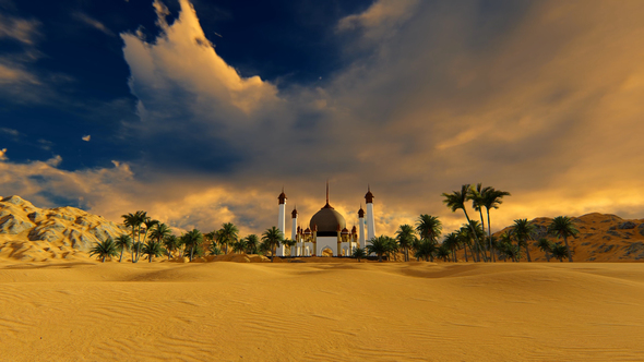 Old Mosque In The Desert