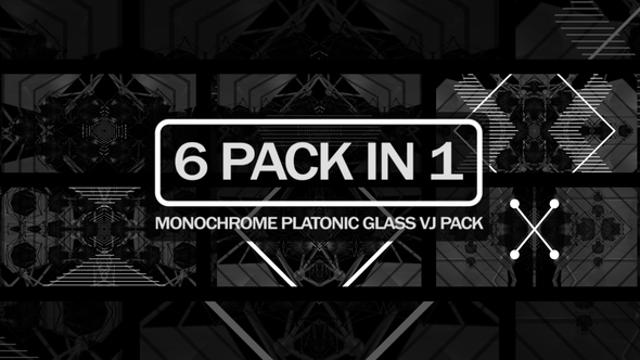 Monochrome Platonic Glass VJ Pack