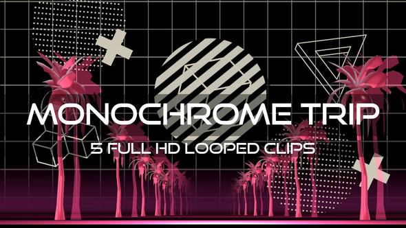 Monochrome Trip VJ Loop