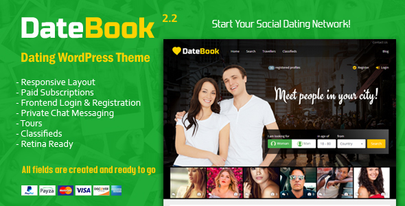 DateBook - Dating WordPress Theme - Entertainment WordPress